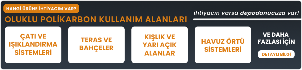 oluklu polikarbon kullanım alanları