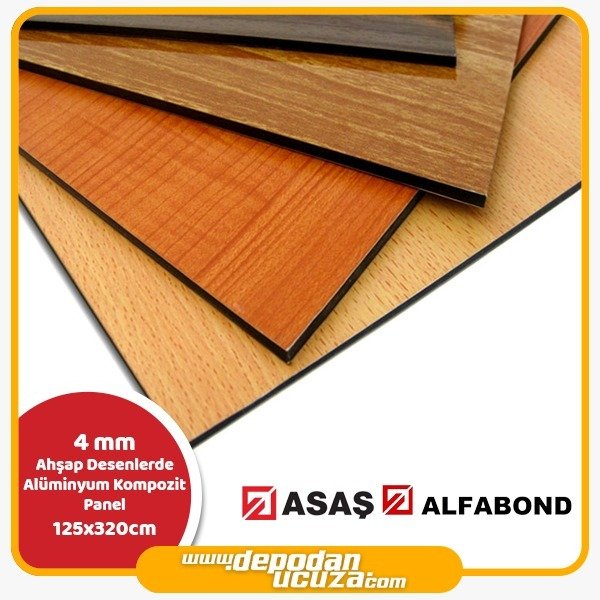 4 mm Ahşap Desenli Kompozit Panel (125x320 cm) - NB3030