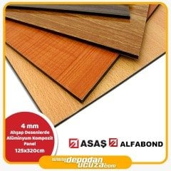 4 mm Ahşap Desenli Kompozit Panel (125x320 cm) - NB3030
