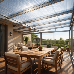 2 Duvarlı Şeffaf Parça Oluklu Polikarbon