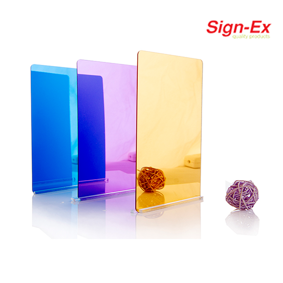 Renkli Ayna Pleksi & Ayna Akrilik Levha 0.80 mm - 122x244 cm - Arkası Yapışkanlı - Bronz