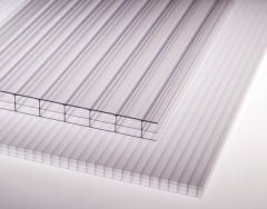 Policam Oluklu Polikarbon Levha 16 mm - 210x600 cm - 3 Duvarlı - Gri