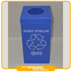 Geri Dönüşüm Kutusu Tek Renk (3 Yön Serigraf Baskılı) - 2,5 mm 500 GSM PP