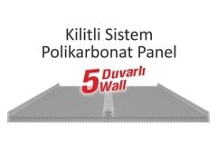 20 mm Kilitli Sistem (Danpalon) Polikarbon Reflekte Gri