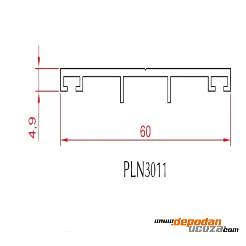 PLN 3011 Üst Kapak Profili