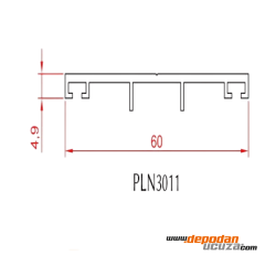 PLN 3011 Üst Kapak Profili