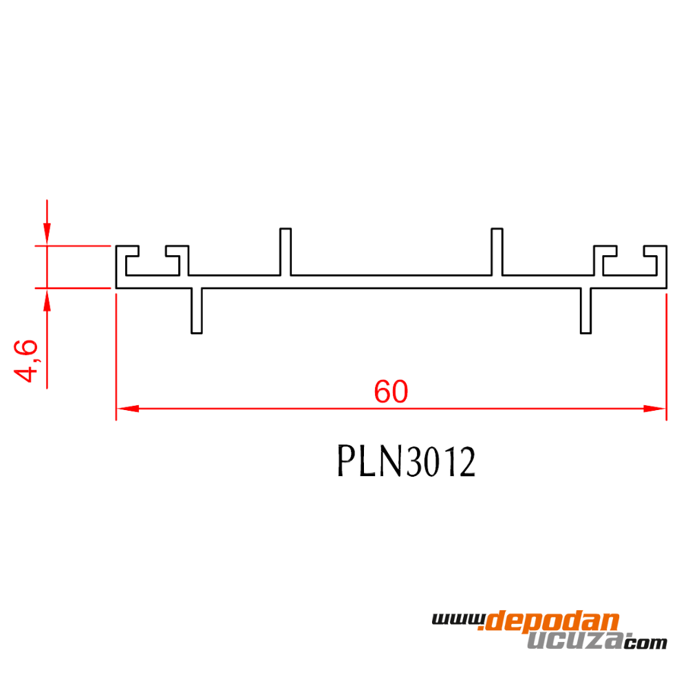 PLN 3012 Alt Kapak Profili
