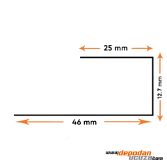 PLN 3015 Alt Bitiş U Profili