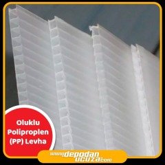 2,5 mm Beyaz Oluklu PP (Poliproplen) Levha - 35x49