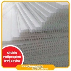 2,5 mm Beyaz Oluklu PP (Poliproplen) Levha - 35x49