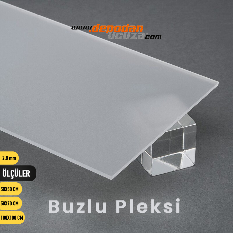Parça Pleksi Levha (Buzlu) 2.8 mm - 50x50 cm