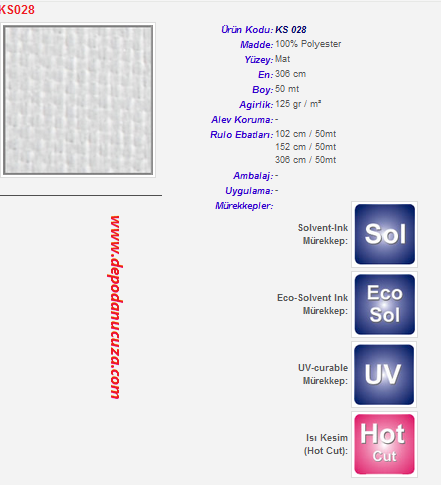 KS 028 - PP 204 MAT SATEN 110 Gr.