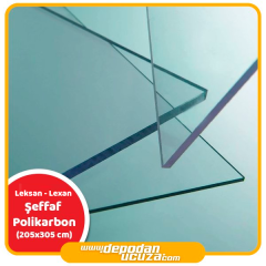 Lexan UV'li Solid Polikarbon (205x305 cm) Şeffaf - 5 mm