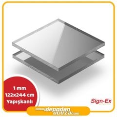 1 mm Arkası Yapışkanlı Gümüş Ayna Akrilik (122x244 cm)