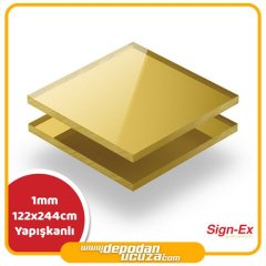 1 mm Arkası Yapışkanlı Altın Ayna Akrilik (122x244 cm)