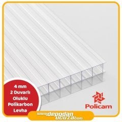 Policam 4 mm Oluklu Polikarbon Levha (2 Duvarlı)