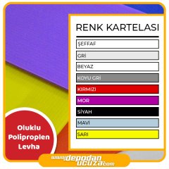 2.5 mm Renkli Oluklu Poliproplen Levha