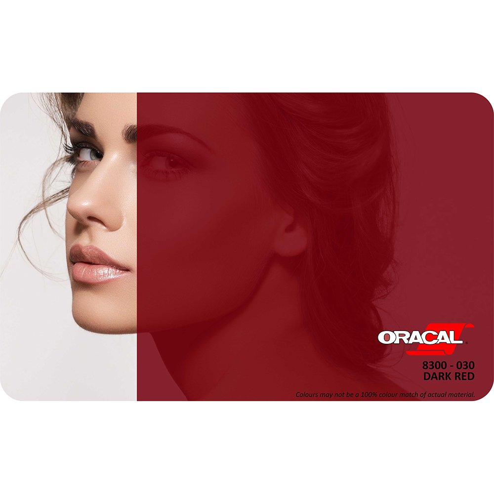 Oracal 8300 Seri Transparan Folyo (1.26x25 m) 030 - Koyu Kırmızı