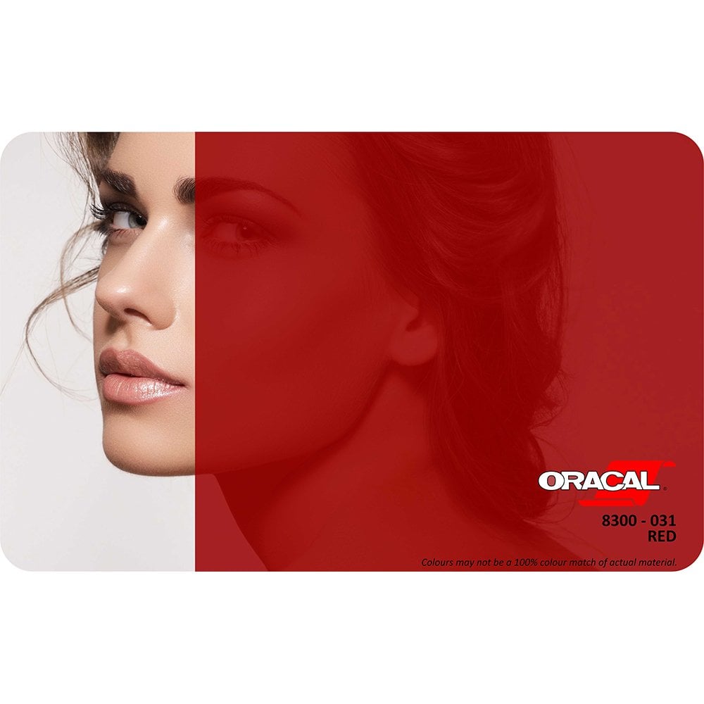 Oracal 8300 Seri Transparan Folyo (1.26x25 m) 031 - Kırmızı