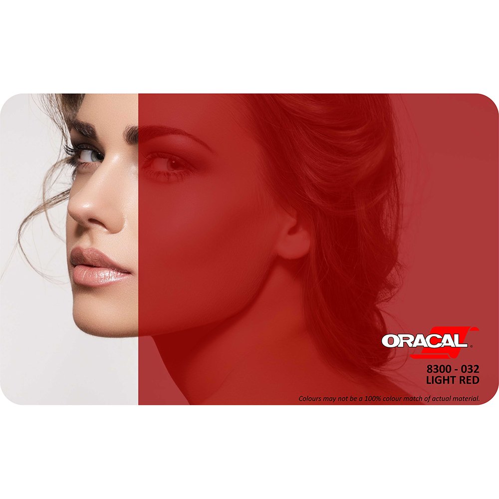 Oracal 8300 Seri Transparan Folyo (1.26x25 m) 032 - Açık Kırmızı