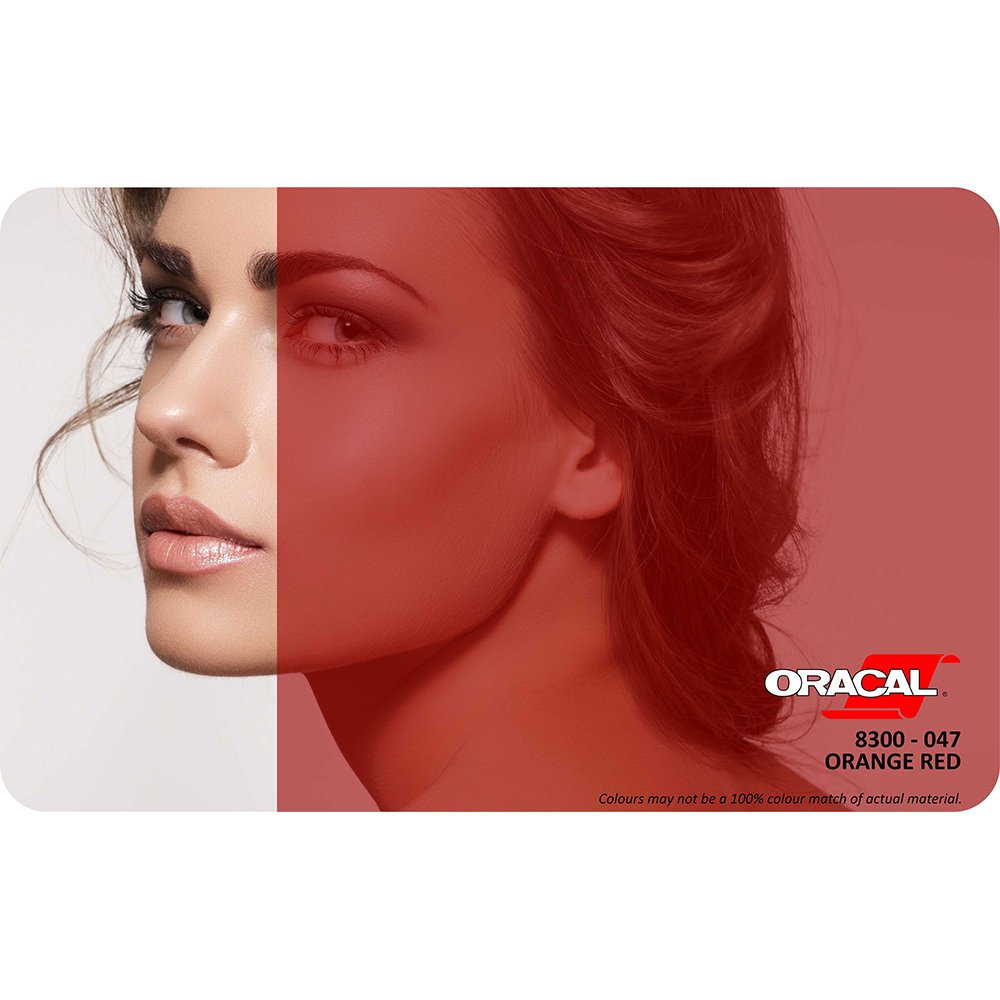 Oracal 8300 Seri Transparan Folyo (1.26x25 m) 047 - Turuncu Kırmızı