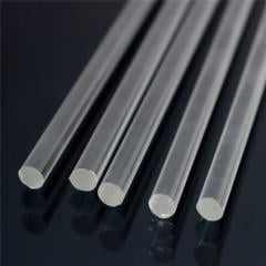 Şeffaf Yuvarlak Akrilik/Pleksi Çubuk (Boy: 2 m)