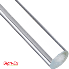 Şeffaf Yuvarlak Akrilik/Pleksi Çubuk (Boy: 2 m)