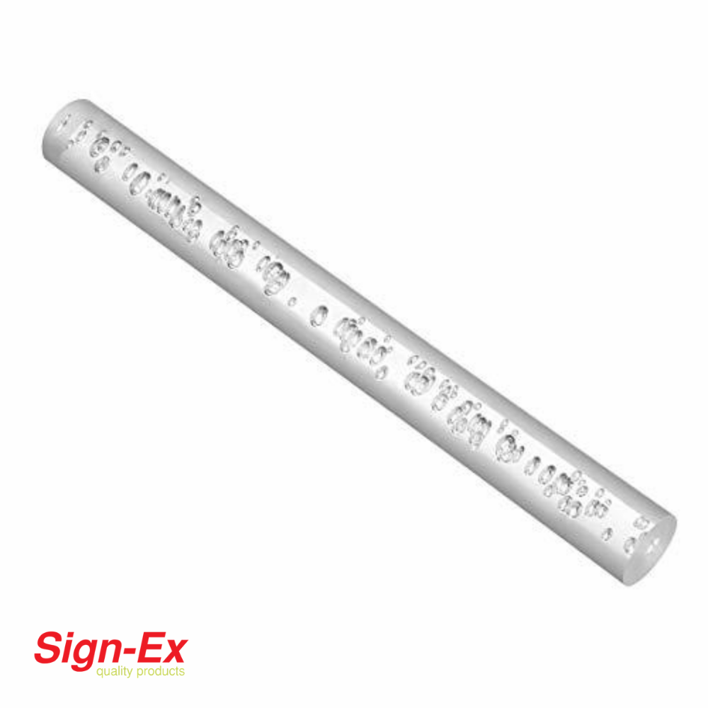 Şeffaf Köpüklü Yuvarlak Akrilik Çubuk (Boy: 2 m)