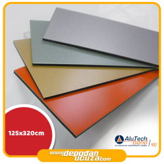 Alutechbond 100 Alüminyum Kompozit Panel (125x320 cm) AB-701 Füme