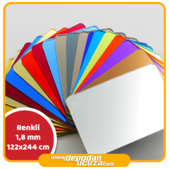 Renkli 1,8 mm Ayna Pleksi (122x244 cm)