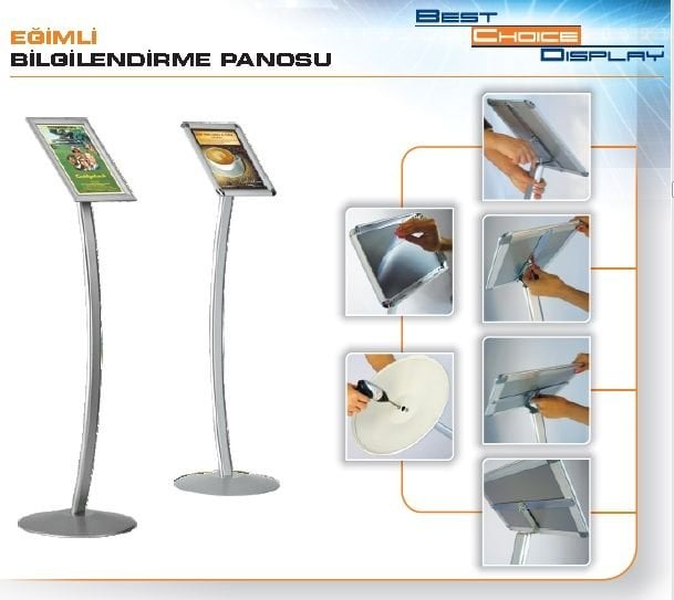 Eğimli Menü Bilgilendirme Panosu A3 Çerçeve