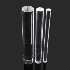 Şeffaf Yuvarlak Akrilik/Pleksi Çubuk (Boy: 1 m)