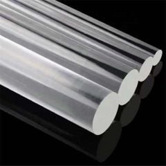 Şeffaf Yuvarlak Akrilik/Pleksi Çubuk (Boy: 1 m)