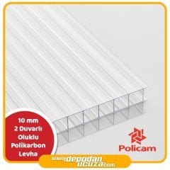 Policam 10 mm Oluklu Polikarbon Levha (2 Duvarlı)