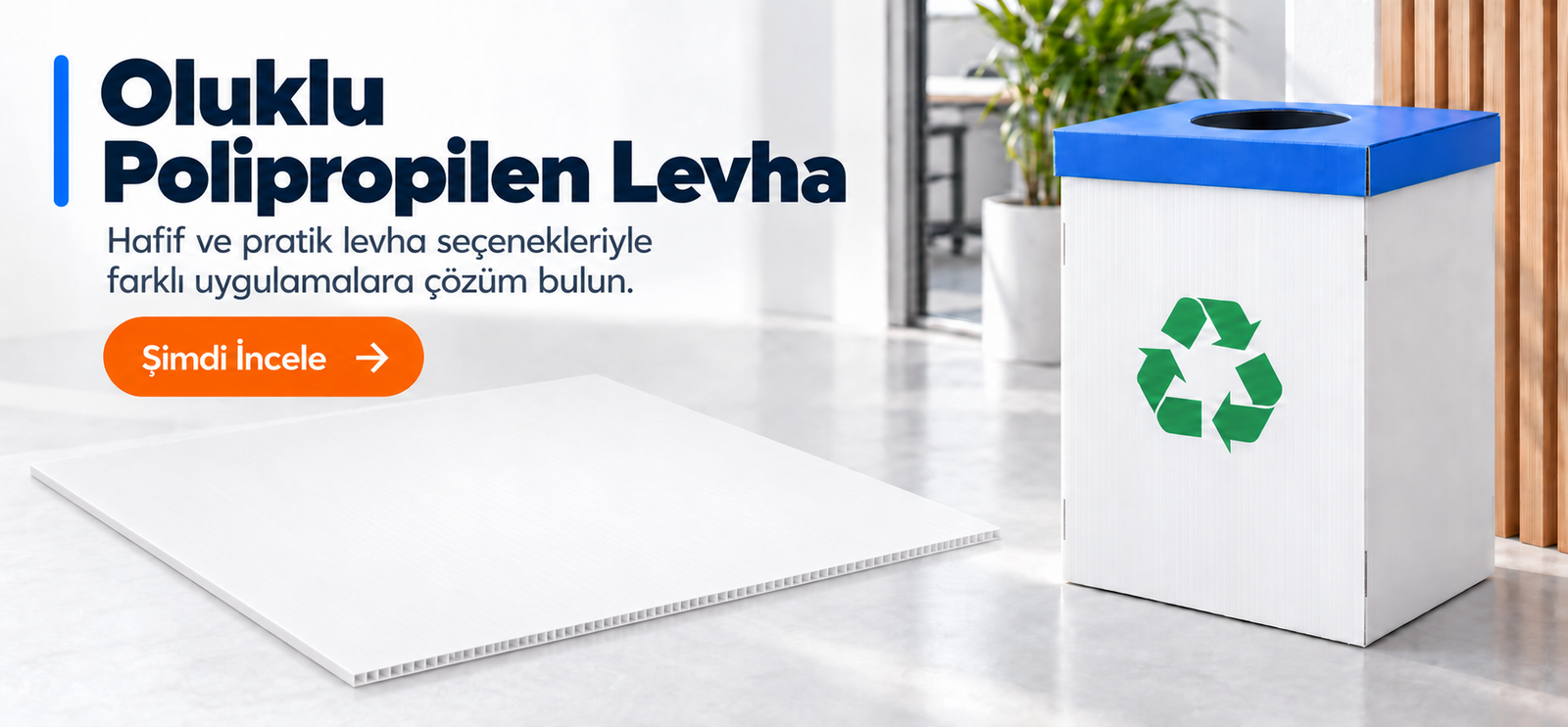 oluklu polipropilen levha